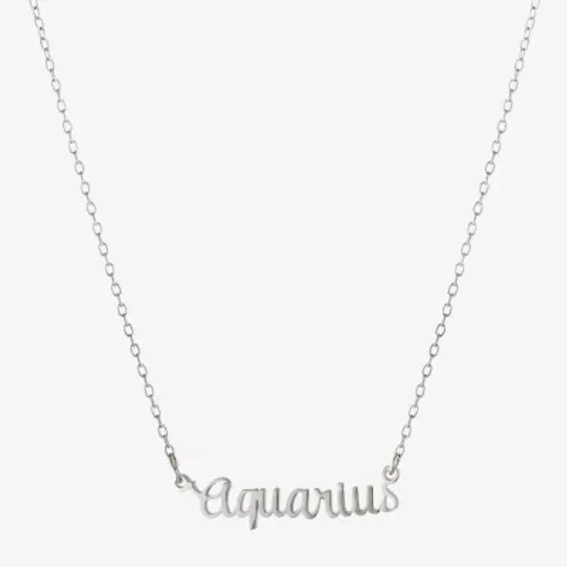 Silver Treasures Zodiac Womens Sterling 16 Inch Pendant Necklace