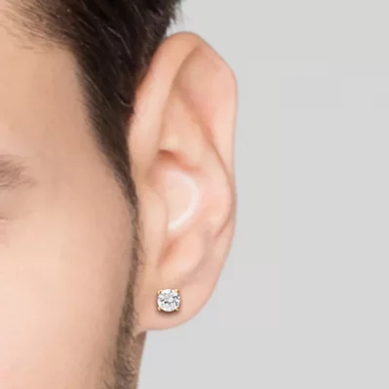 Shaquille O'Neal XLG Mens Cubic Zirconia Stainless Steel 2 Pair Earring Set