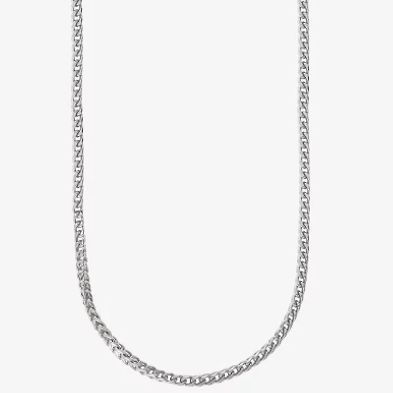 Shaquille O'Neal XLG Mens Stainless Steel 24 Inch Wheat Chain Necklace