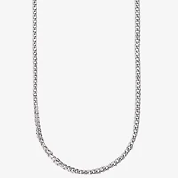 Shaquille O'Neal XLG Mens Stainless Steel 24 Inch Wheat Chain Necklace