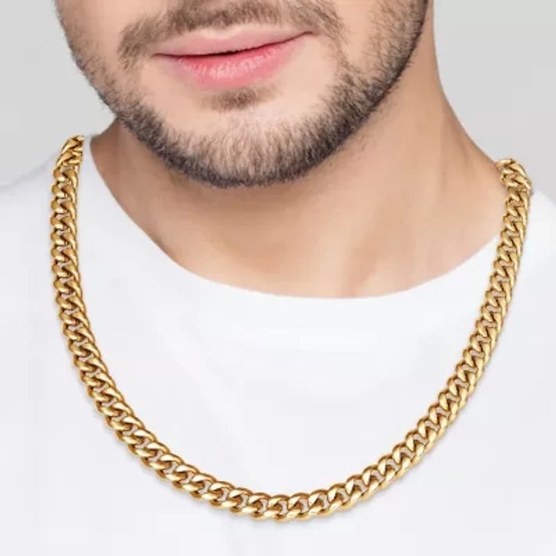 Shaquille O'Neal XLG Mens Stainless Steel 20 Inch Curb Chain Necklace