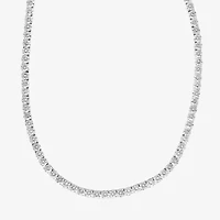 Shaquille O'Neal XLG Mens Cubic Zirconia Stainless Steel 22 Inch Tennis Necklace