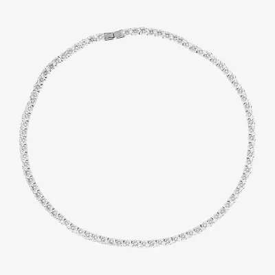 Shaquille O'Neal XLG Mens Cubic Zirconia Stainless Steel 22 Inch Tennis Necklace