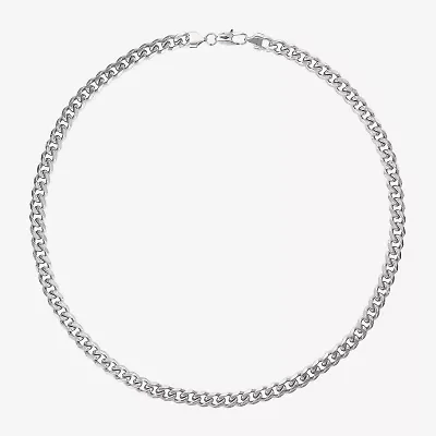 Shaquille O'Neal Xlg Stainless Steel Solid Curb Chain Necklace