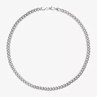 Shaquille O'Neal Xlg Stainless Steel Solid Curb Chain Necklace
