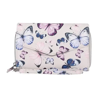 Mundi Big Fat Womens Expandable RFID Blocking Checkbook Wallet