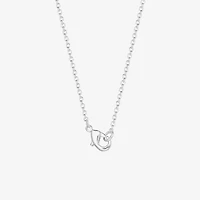 Hello Kitty Womens Red Crystal Pure Silver Over Brass Heart 18 Inch Pendant Necklace