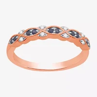 I Said Yes 1/2 CT. T.W. Lab Created Blue Sapphire Sterling Silver or 14K Gold Over Wedding Band