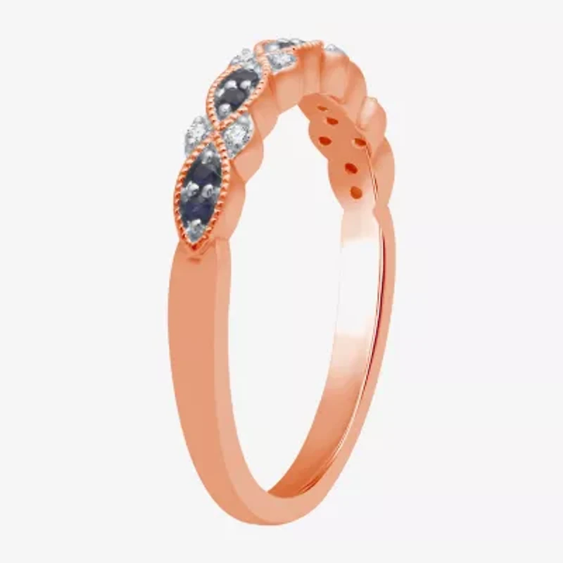 I Said Yes 1/2 CT. T.W. Lab Created Blue Sapphire Sterling Silver or 14K Gold Over Wedding Band