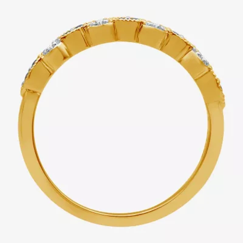 I Said Yes 1/2 CT. T.W. Lab Created Blue Sapphire Sterling Silver or 14K Gold Over Wedding Band