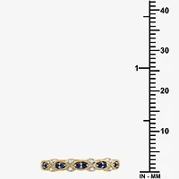 I Said Yes 1/2 CT. T.W. Lab Created Blue Sapphire Sterling Silver or 14K Gold Over Wedding Band