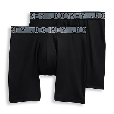 Jockey Active Microfiber Mens Big 2 Pack Long Leg Boxer Briefs 9153