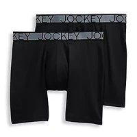 Jockey Active Microfiber Mens Big 2 Pack Long Leg Boxer Briefs 9153