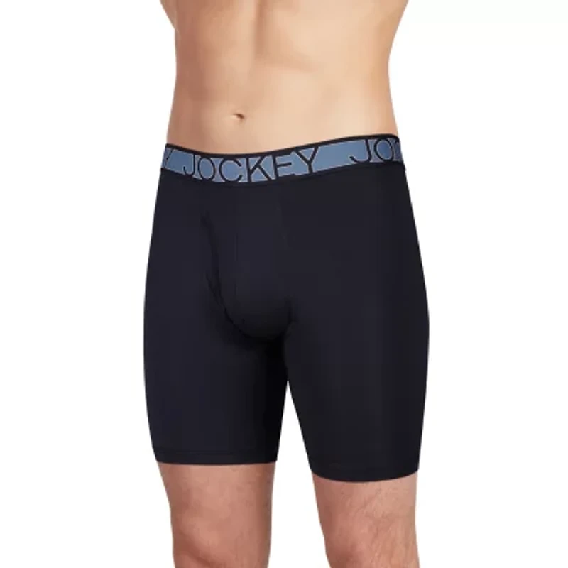 Jockey Active Microfiber Mens Big 2 Pack Long Leg Boxer Briefs 9153