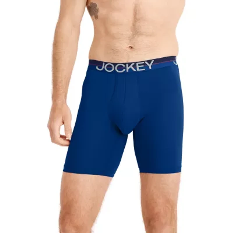 Jockey Infinite Cool Microfiber Stretch Mens Big 2 Pack Long Leg Boxer Briefs 4171