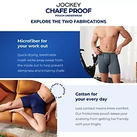 Jockey Chafe Proof Pouch Microfiber Mens Big 2 Pack Boxer Briefs 9257