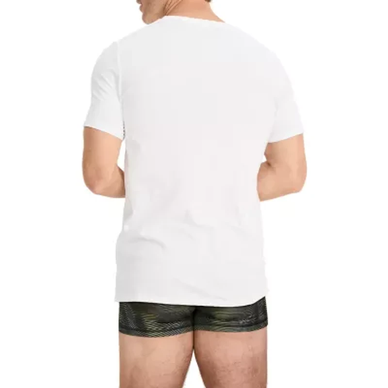 Jockey Cotton Stretch Mens 2 Pack Short Sleeve Crew Neck Moisture Wicking T-Shirt Tall