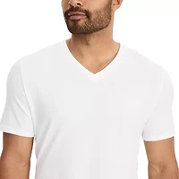 Jockey Cotton Stretch Mens 2 Pack Short Sleeve V Neck Moisture Wicking T-Shirt Tall