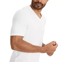 Jockey Cotton Stretch Mens 2 Pack Short Sleeve V Neck Moisture Wicking T-Shirt Tall