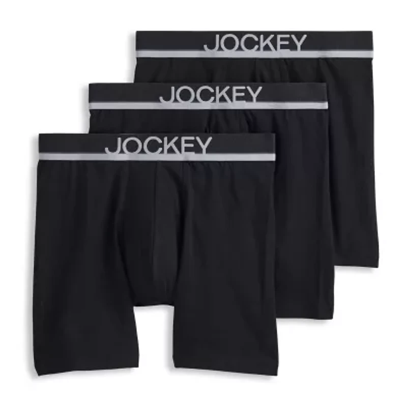 Jockey Casual Cotton Stretch Mens 3 Pack Boxer Briefs 3498