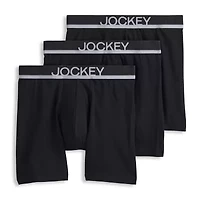 Jockey Casual Cotton Stretch Mens 3 Pack Boxer Briefs 3498