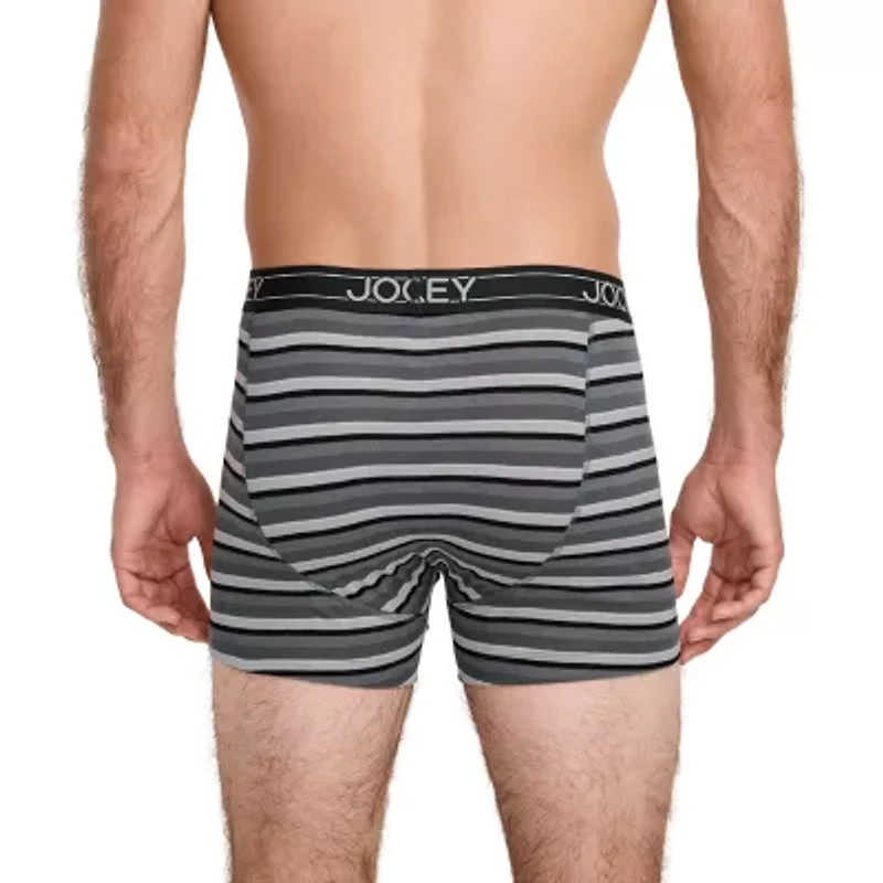 Jockey Lightweight Cotton Blend Mens 4 Pack Boxer Briefs 2544