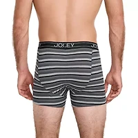 Jockey Lightweight Cotton Blend Mens 4 Pack Boxer Briefs 2544