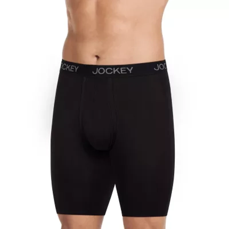 Jockey Chafe Proof Pouch Ultra Soft Modal Long Leg Mens 3 Pack Boxer Briefs 3496