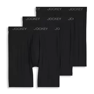 Jockey Chafe Proof Pouch Ultra Soft Modal Long Leg Mens 3 Pack Boxer Briefs