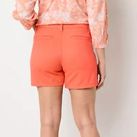 St. John's Bay Womens 6" Mid Rise Plus Chino Short