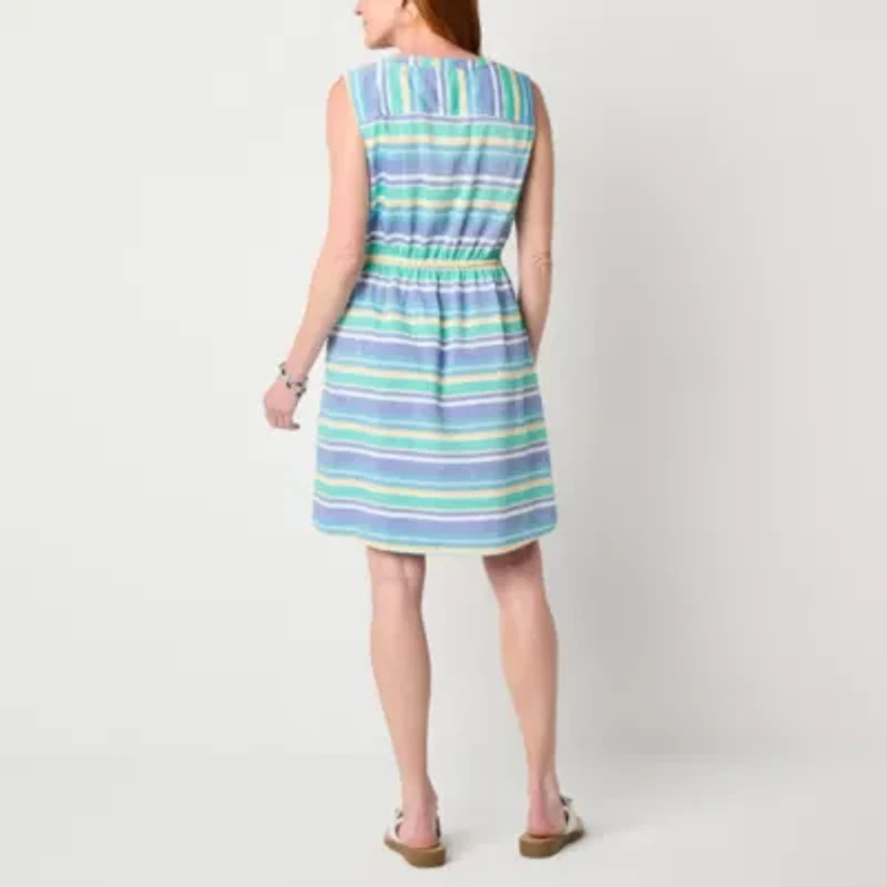 St. John's Bay Womens Sleeveless Shift Dress