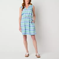 St. John's Bay Womens Sleeveless Shift Dress