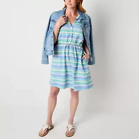 St. John's Bay Womens Sleeveless Shift Dress