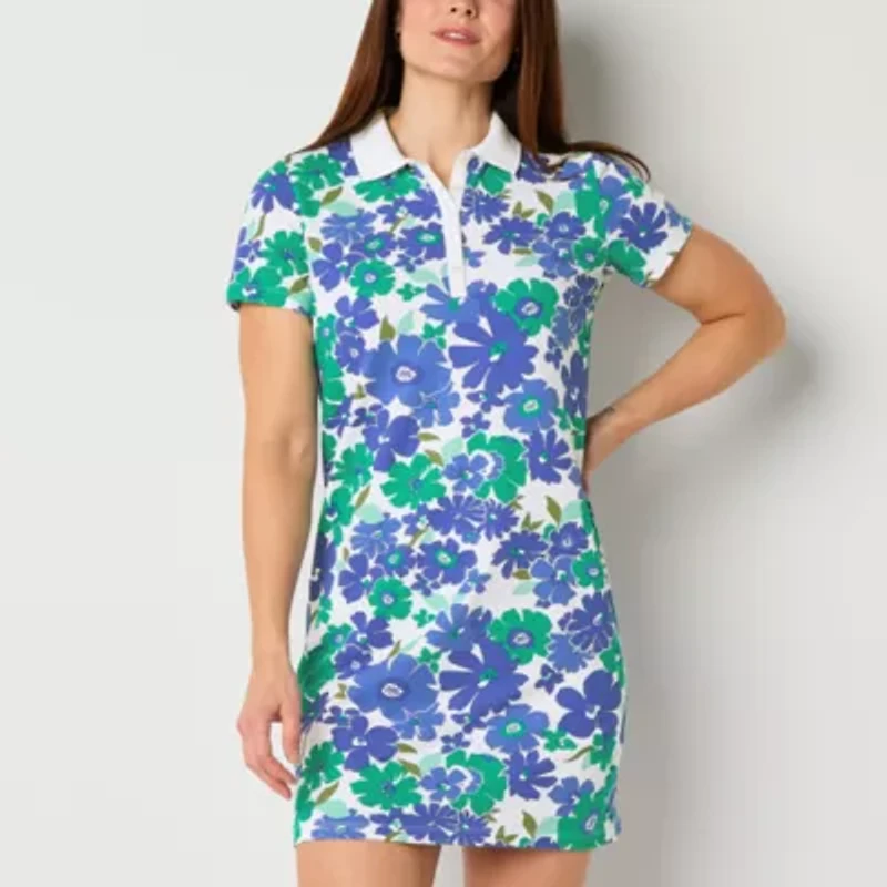 St. John's Bay Womens Short Sleeve Polo Dress