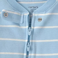 Carter's Baby Boys Footed Round Neck Long Sleeve One Piece Pajama