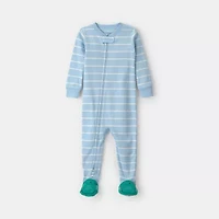 Carter's Baby Boys Footed Round Neck Long Sleeve One Piece Pajama