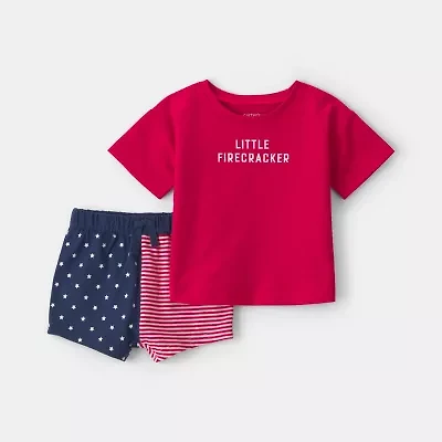 Carter's Little Firecracker Baby Boys 2-pc. Short Set