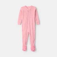 Carter's Baby Girls Footed Round Neck Long Sleeve One Piece Pajama