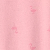 Carter's Baby Girls Footed Round Neck Long Sleeve One Piece Pajama