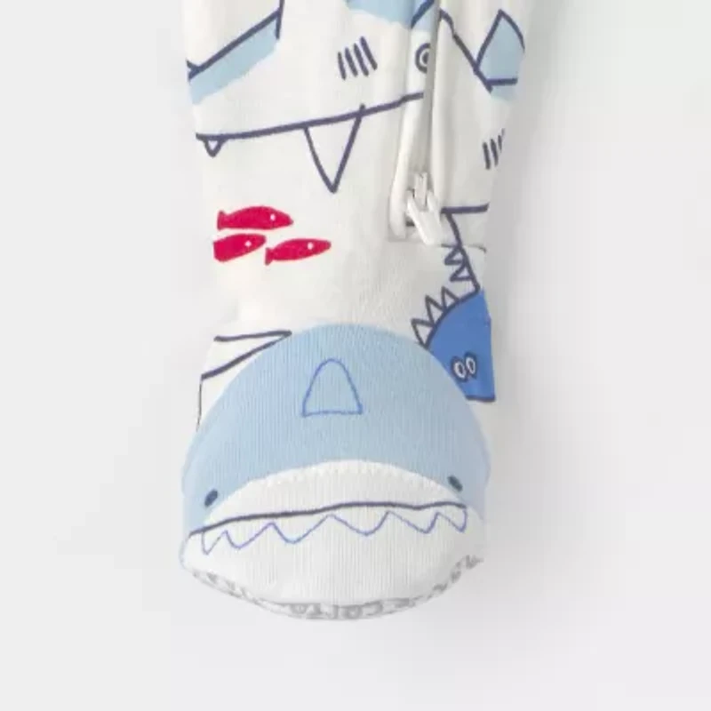 Carter's Baby Boys Footed Round Neck Long Sleeve One Piece Pajama