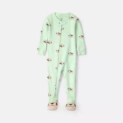 Carter's Baby Boys Footed Round Neck Long Sleeve One Piece Pajama