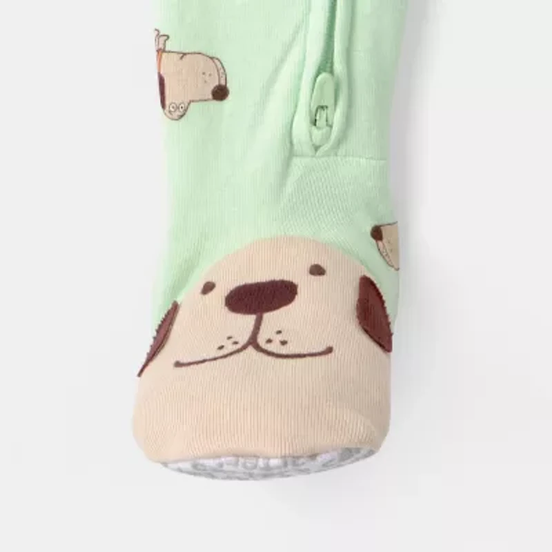 Carter's Baby Boys Footed Round Neck Long Sleeve One Piece Pajama