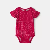 Oshkosh Baby Girls Round Neck Short Sleeve Bodysuit