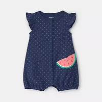 Carter's Baby Girls Short Sleeve Dots Romper