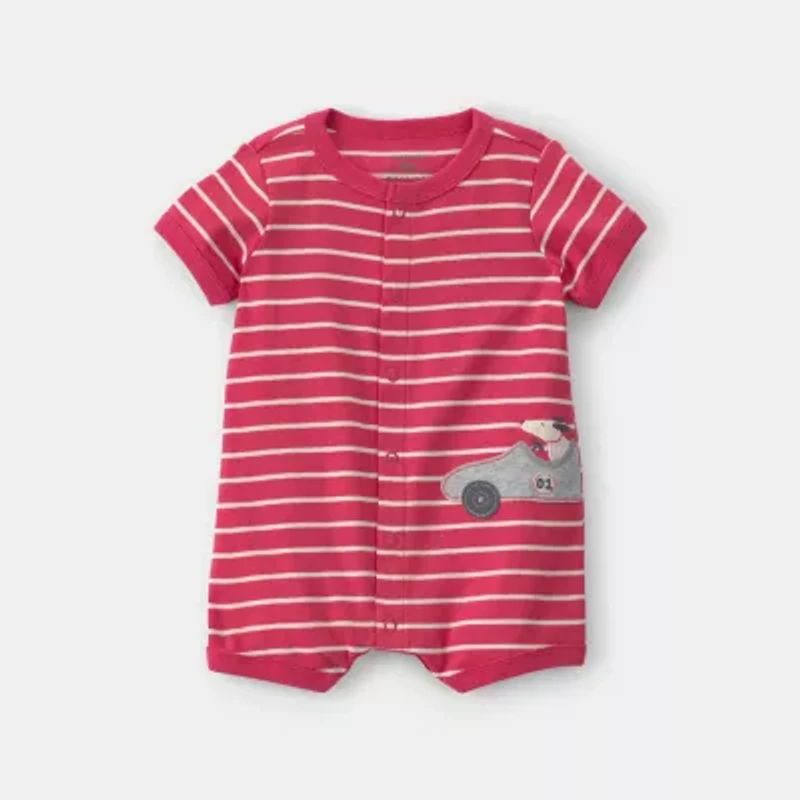 Carter's Baby Boys Short Sleeve Striped Romper
