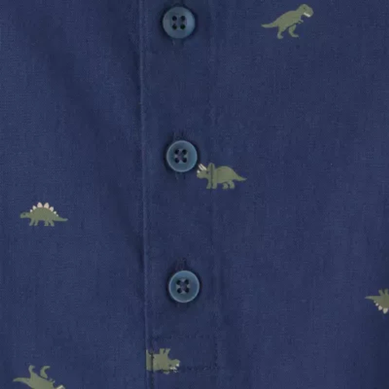 Carter's Dinosaur Baby Boys Short Sleeve Romper