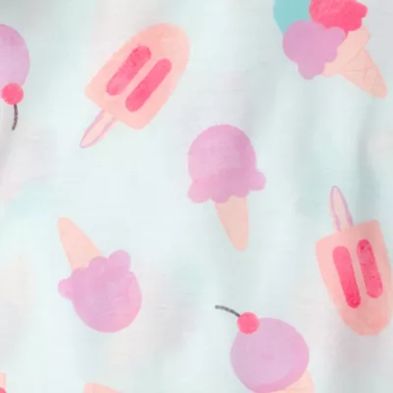 Carter's Girls Round Neck Short Sleeve 2-pc. Nightgown