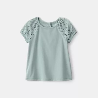 Oshkosh Toddler Girls Round Neck Short Sleeve T-Shirt