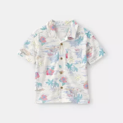Carter's Boys Short Sleeve Fitted Regular Fit Button-Down Shirt