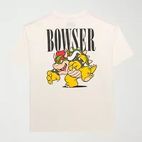 Novelty Mens Crew Neck Short Sleeve Regular Fit Bowser Graphic T-Shirt
